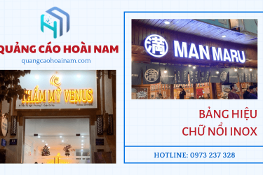 Quảng cáo Hoài Nam chuyên thiết kế bảng hiệu chữ nổi inox độc đáo quận Tân Bình