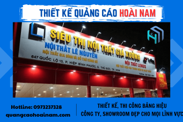 Thiết kế thi công bảng hiệu công ty, showroom đẹp cho mọi lĩnh vực