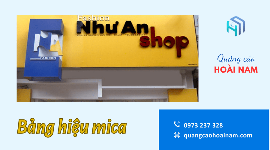 thiết kế bảng hiệu mica