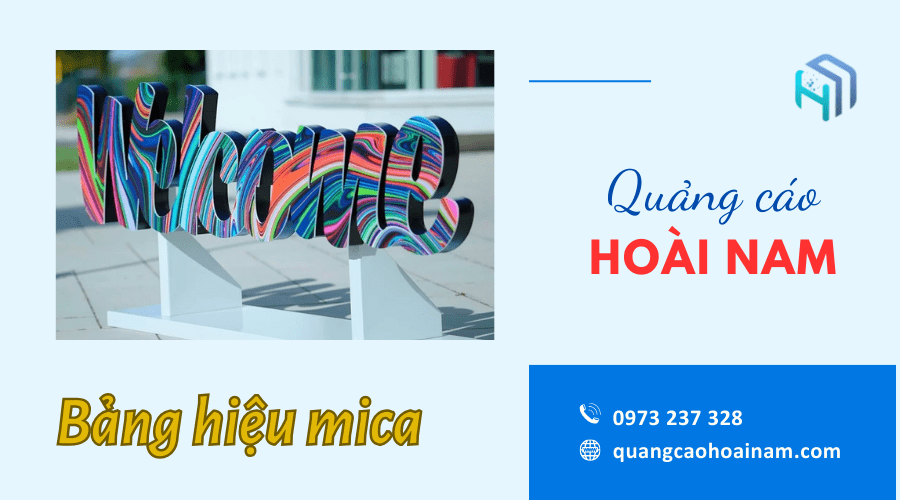 thiết kế bảng hiệu mica