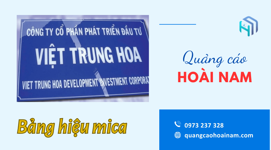 thiết kế bảng hiệu mica