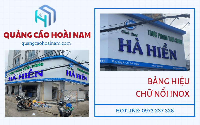 bảng hiệu chữ nổi inox