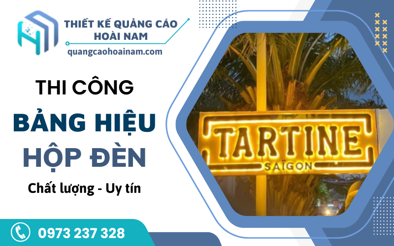 Thi công bảng hiệu hộp đèn