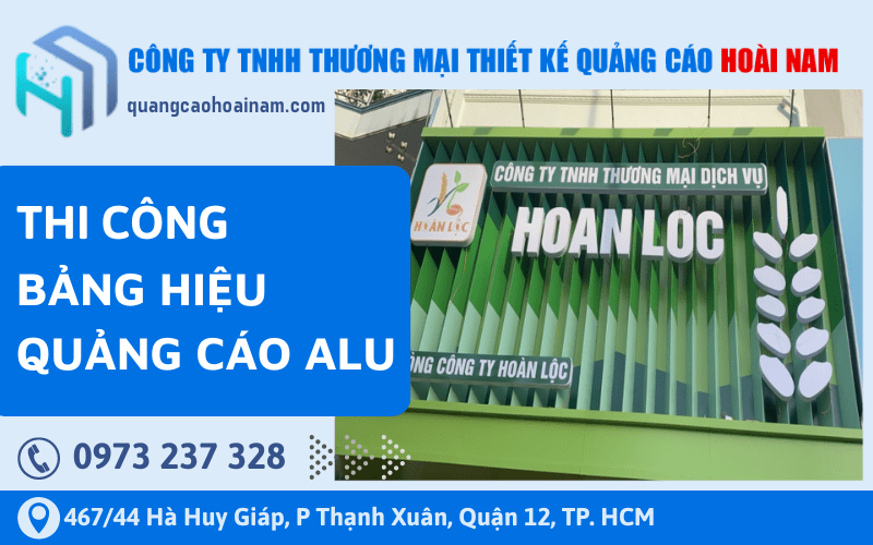 Thi công bảng hiệu alu