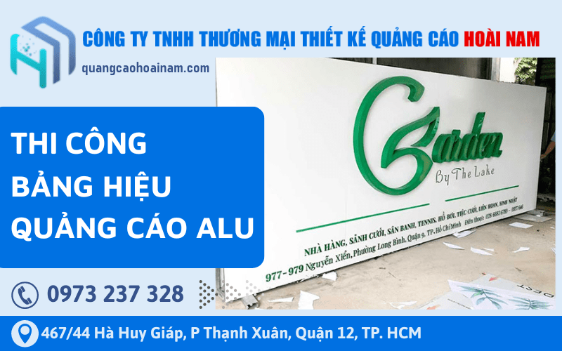 Thi công bảng hiệu alu