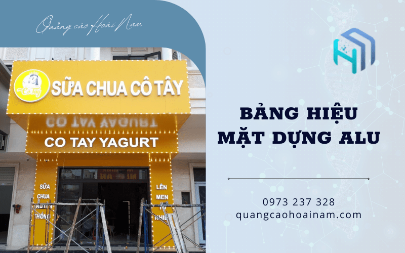 bảng hiệu mặt dựng alu