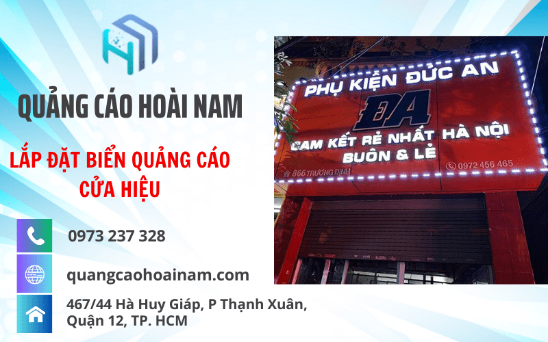 lắp đặt biển quảng cáo cửa hiệu