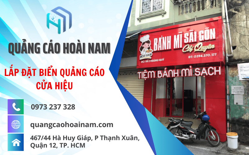 lắp đặt biển quảng cáo cửa hiệu