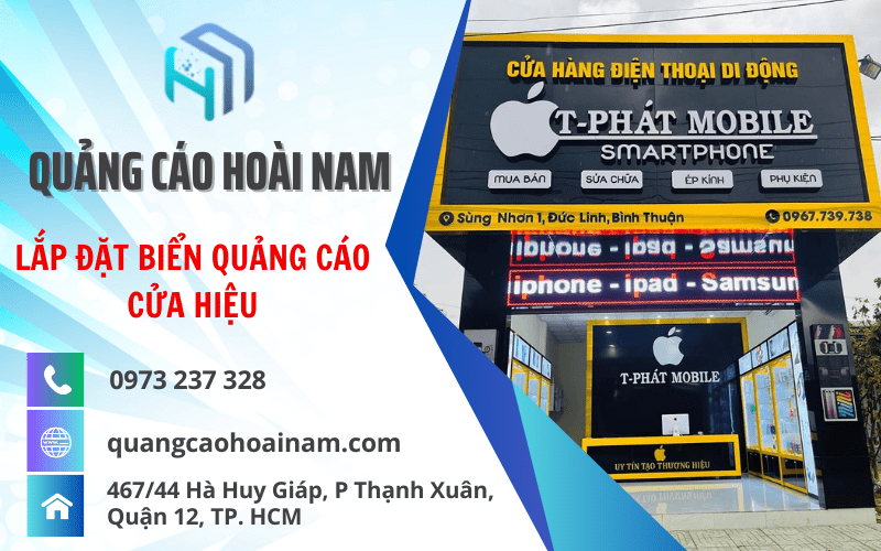 lắp đặt biển quảng cáo cửa hiệu