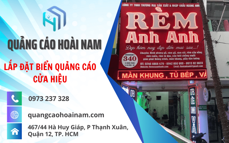 lắp đặt biển quảng cáo cửa hiệu